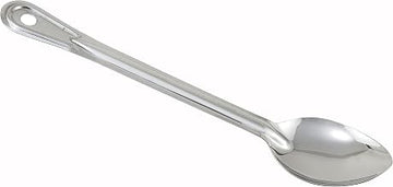 Winco 13" Prime Stainless Steel Basting Solid Spoon | Dishwasher safe, Solid design, Heavy-duty, Hanging hole, Long handle, Great for Cooking, Buffet Service and Food Preparation