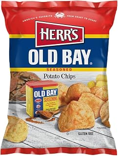 HERR'S Old Bay Potato Chips, 2.375 Ounce (Pack of 9)