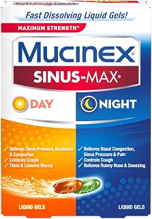 Mucinex Sinus-Max Liquid Gels for Day and Night, 24 Count
