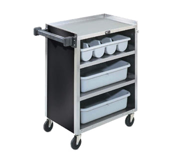 4-Shelf Bussing Cart by Vollrath – 33-5/8-Inch, Aluminum, Black, Model 97180