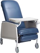 Dynarex 10524 Bariatric 3-Position Geri Chair, Blueridge/Grey, 500 lbs Load Capacity, 49.6" Length, 31.1" Width, 46" Height
