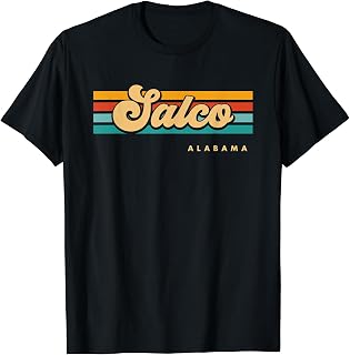 Vintage Sunset Stripes Salco, Alabama T-Shirt