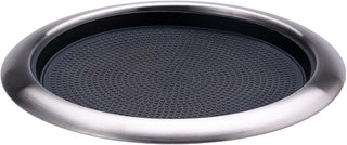 Service Ideas Tray with Removable Insert, 9" Round, Stainless Steel | TR119RI in Brushed