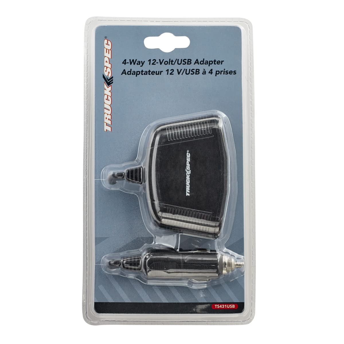TS431USB Cig Lighter 4-way Socket Splitter by TRUCKSPEC – Commercial Grade