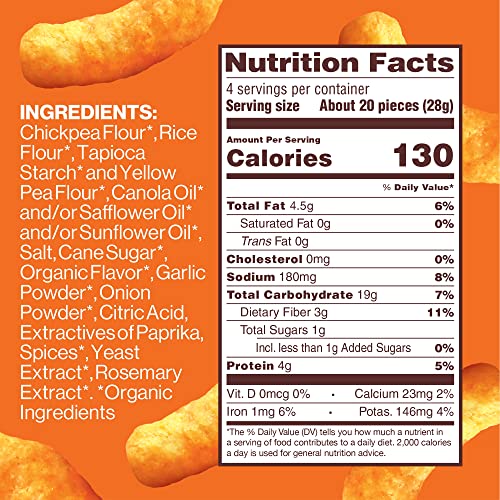 HIPPEAS Cheezy Vibes / 4 Ounce (Pack of 4) / No Color Puffed Snacks