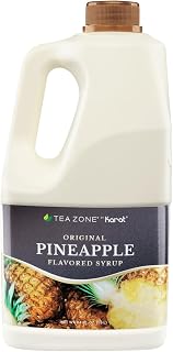TEA ZONE J1071 64 oz Pineapple Syrup for Tea, Beverages, Sweets, Ice Cream, Cocktails Blending