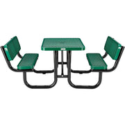 Global Industrial Green / 48"L x 83"W x 33"H / Industrial Picnic Tables