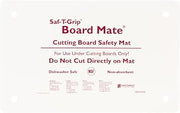 San Jamar Saf-T-Grip Cutting Board Mate, Non-Slip Mat for Chopping Board, 10" x 16", 6 Count, White