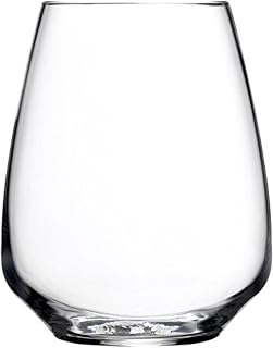 Luigi Bormioli Atelier Stemless Riesling Wine Glass, 14-Ounce, Set of 6