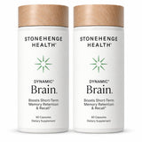 Dynamic Brain | Nootropic Supplements for Memory and Focus | BacoMind® Bacopa Loins Mane Huperzine A - 60ct (Pack of 2) by Stonehenge Health – Model SH-BRAIN-60-02
