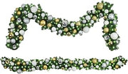 9 ft. Pre-Lit LED Sequoia Decorated with The Treasure Collection Garland Warm White