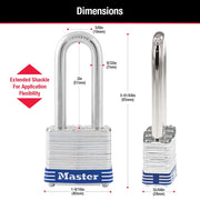 Master Lock Silver / 2" shackle / 1 Pack Keyed Padlocks