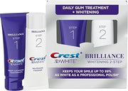 3D White Brilliance 2 Step Kit, Crest 3D White Toothpaste, Deep Clean Toothpaste (4oz) + Teeth Whitening Gel (2.3oz)