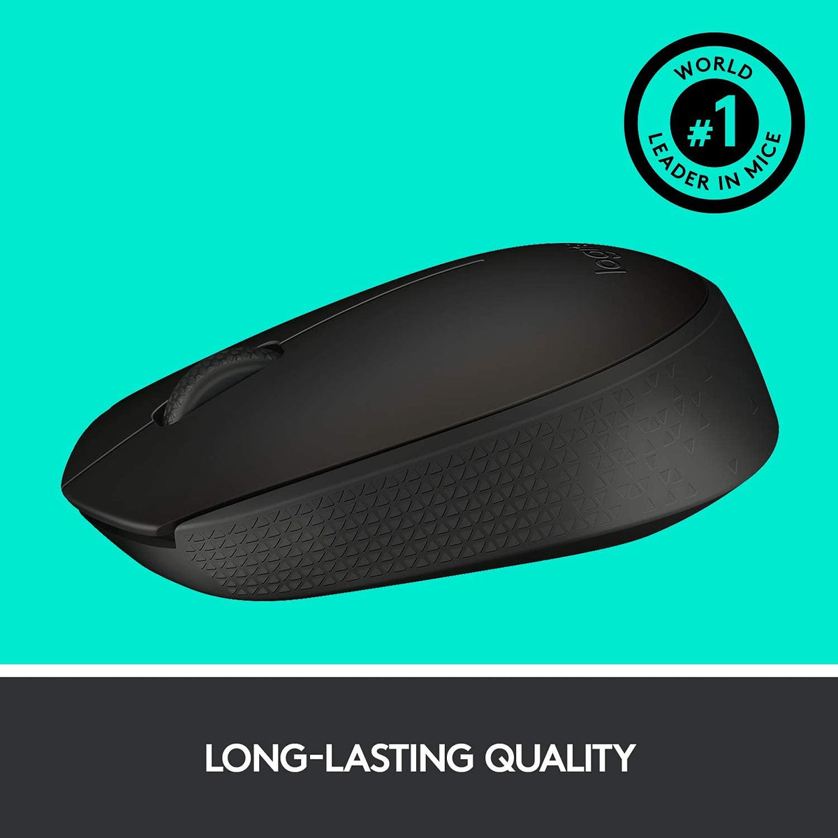 M170 2. 4GHz Wireless 3-Button Optical Scroll Mouse W/Nano USB Receiver (Black) (Renewed) by Logitech – 7.6 x 4.7 x 3.6, Plastic, Black, Model 910-004940-cr