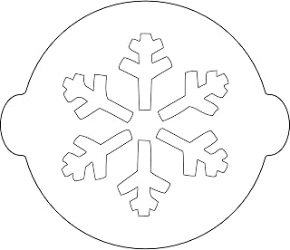 Silikomart Stencil for Cake Decoration Snowflake, White