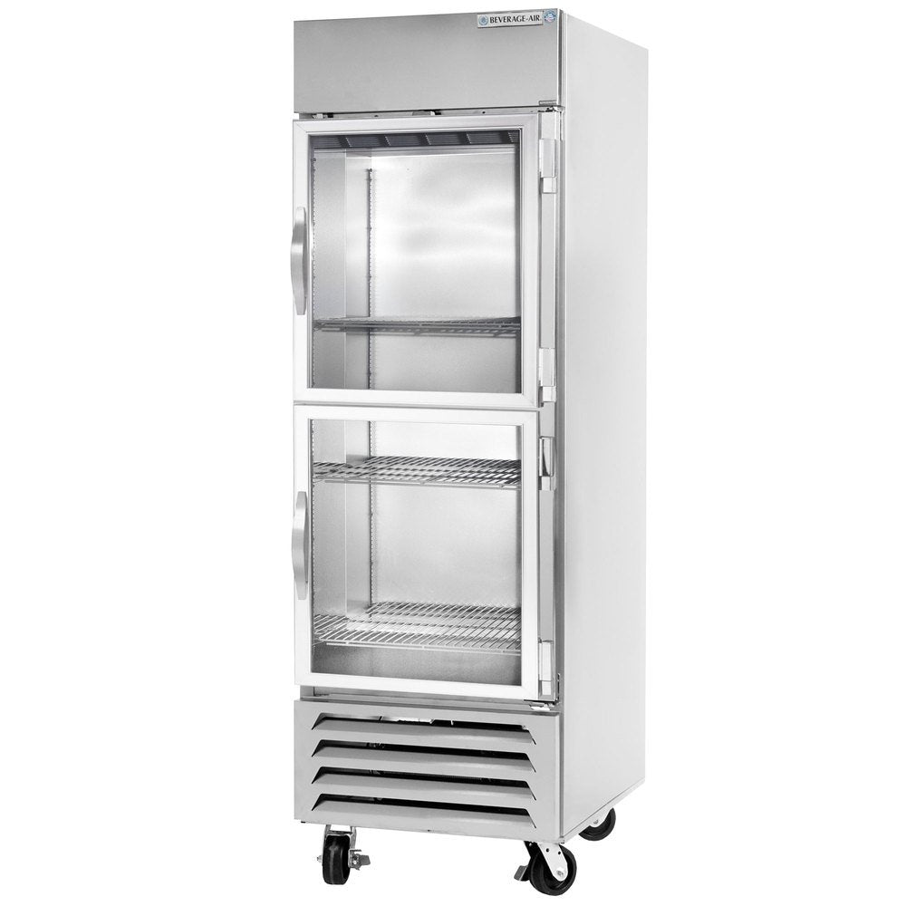 HBF23-1-HG Half Glass Door Reach-In Freezer by Beverage Air – Stainless-Steel, Model HBF231HG
