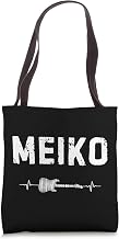 Meiko Guitar Heartbeat Music Guitarist Retro Vintage Tote Bag