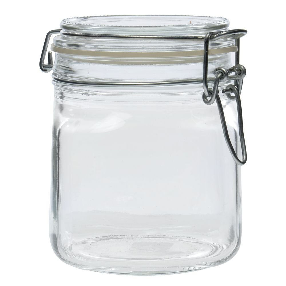 25 oz Glass Jar with Clamp Lid by Libbey – 25.0 ounces, Glass, Clear, Model 8002713002144
