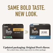 Coffee Pods by Peet's Coffee – 10 Count (Pack of 1), Big Bang, Model 0785357024632
