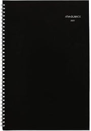 2021 Monthly Planner by AT-A-GLANCE, 8" x 12", Large, DayMinder, Black (SK20021)