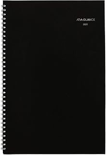2021 Monthly Planner by AT-A-GLANCE, 8" x 12", Large, DayMinder, Black (SK20021)
