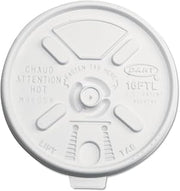 DART White, Lift N Lock Lid for 12J16, 14J16, 16J16, 20J16, 24J16, 12X16G, 16X16G, 20X16G, 24X16G - 1000 Per Case.