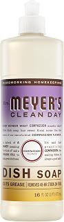 Mrs. MEYER'S CLEAN DAY Liquid Dish Soap, Compassion Flower Scent, 16 Fl Oz Bottle