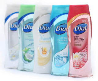 Body Wash (Scented) by Dial – 1 Count (Pack of 5), Plastic, Red, Blue, White, Green, and Clear, Pack of 5, Model 1700009273