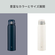 Water Bottle by Zojirushi – 600 ml (20.3 fl oz), 600.0 milliliters, Stainless Steel, Pale White, Model SM-SF60-WM