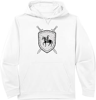 Medieval Knight Shield With Horse Lance Heraldry Vintage Emu Performance Hoodie