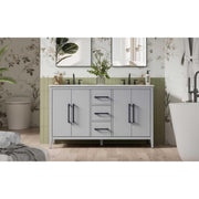 Grey Millie Bathroom Vanity by by Elegant Lighting – Solid wood and MDF, Gray, Model VF29360DGR