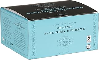 Harney & Sons Organic Earl Grey Supreme Tea Bags, 50 Count