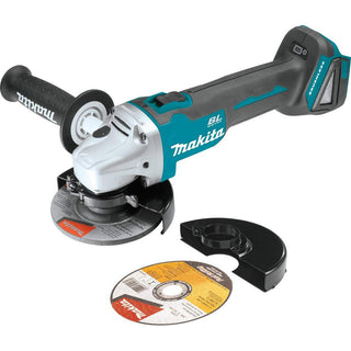 18V LXT® Lithium-Ion Brushless Cordless 4-1/2” / 5" Cut-Off/Angle Grinder by Makita – One Size, Polymer, Grey/Blue, Model XAG04Z