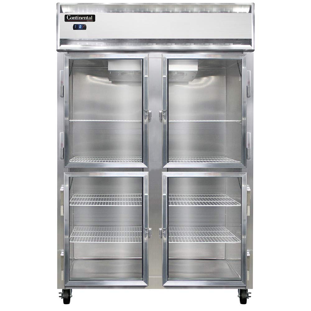 2F-GD-HD Two Section Reach In Glass Door Freezer by Continental Refrigerator – Commercial Grade