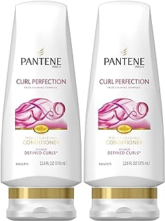 Pantene Pro-V Curly Hair Curl Perfection Moisturizing Conditioner, 12 Fl Oz (Pack of 2)