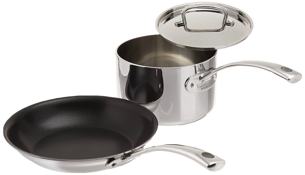 Cuisinart Stainless Steel / 2-Piece / Nonstick Skillet and Saucepan Set Chef's Pans