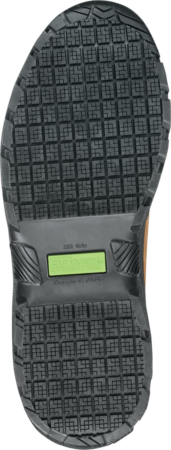 Mens Brown MaxTRAX Comp Toe WP SD SRO Wellington 9.0 M by SR Max – 9, Leather, Brown, Model Midland