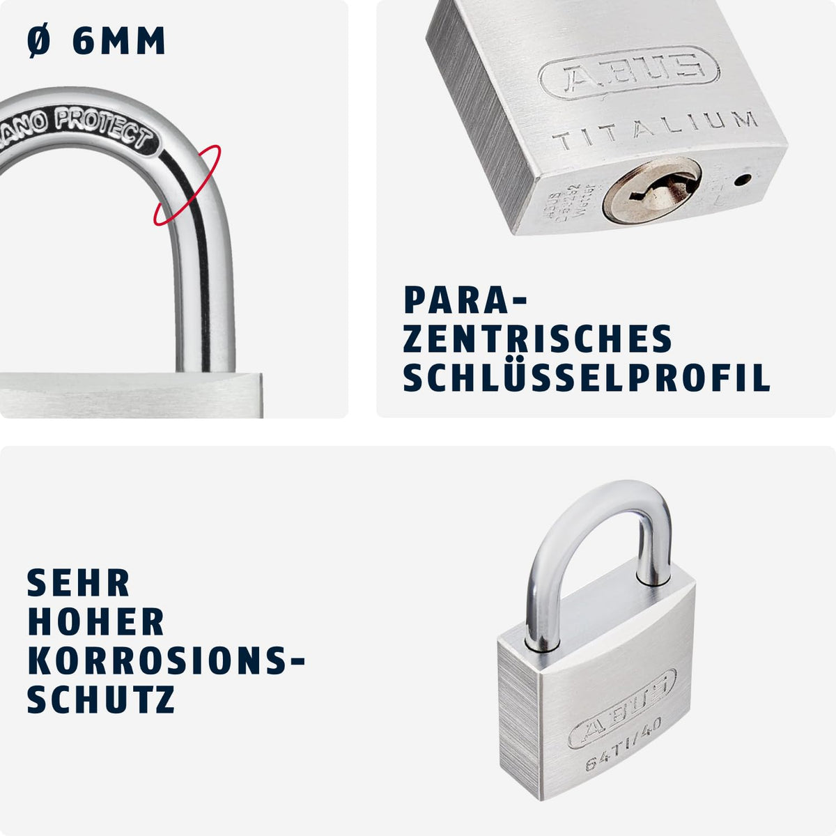 ABUS Single / 40 mm / 1 Stück Keyed Padlocks