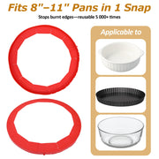 MiToBeLe Ceramic Pie Weights Set, 1.1 Pounds with 50 Parchment Liners and Adjustable Silicone Shield