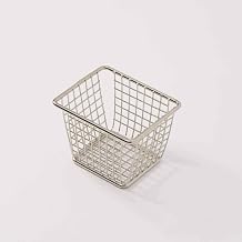 American Metalcraft FBSR43 Rectangular Snack Basket, Silver, 4"