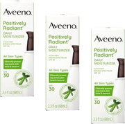 Aveeno Positively Radiant Daily Face Moisturizer Broad Spectrum SPF 30, 2.3 Fl. Oz. (Pack of 3)