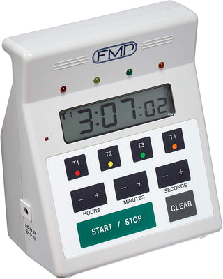 Digital 4 Channel Commercial Kitchen Countdown Timer by FMP – 7-inch H, Plastic, White, Model 151-7500