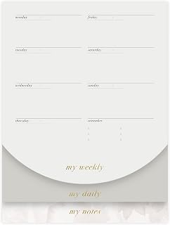 Mead Undated Planner 6" x 8", Weekly & Daily Layered Notepad, 180 Sheets, West Village (WV0053F)