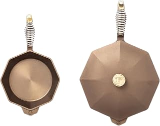 FINEX Cast Iron 8" & 12" Skillet Bundle with Lid, Pre-Seasoned, Speed Cool Handles, Modern Heirloom, Handcrafted in the USA
