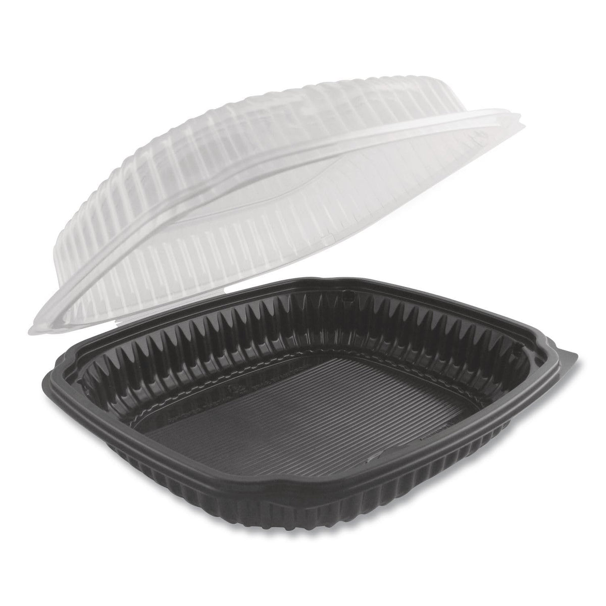 Culinary Lites Microwavable Container by Anchor Packaging – 47.5 oz., 47.5 ounces, Cardboard, Black/Clear, Model 4699610