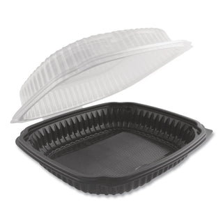 Culinary Lites Microwavable Container by Anchor Packaging – 47.5 oz., 47.5 ounces, Cardboard, Black/Clear, Model 4699610