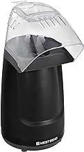 Air Crazy Hot Air Popcorn Popper Machine 4-Quart Oil-Free Popping for Healthier Snacks Dual-Purpose Measuring and Butter Cup On/Off Switch Compact Design by West Bend – Model