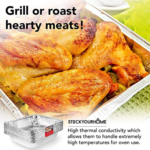 Stock Your Home 1 Count / Brown / Without Lids Disposable Cookware