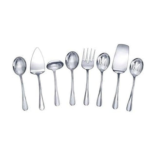 Gourmet Basics by Mikasa Kaylee Serving Set, 8 Piece, Stainless Steel