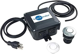 Garbage Disposal Air Switch Kit, Dual Outlet Sink Top Switch Button for All InSinkErator Food Waste Disposer Models, Chrome/White STS-OO